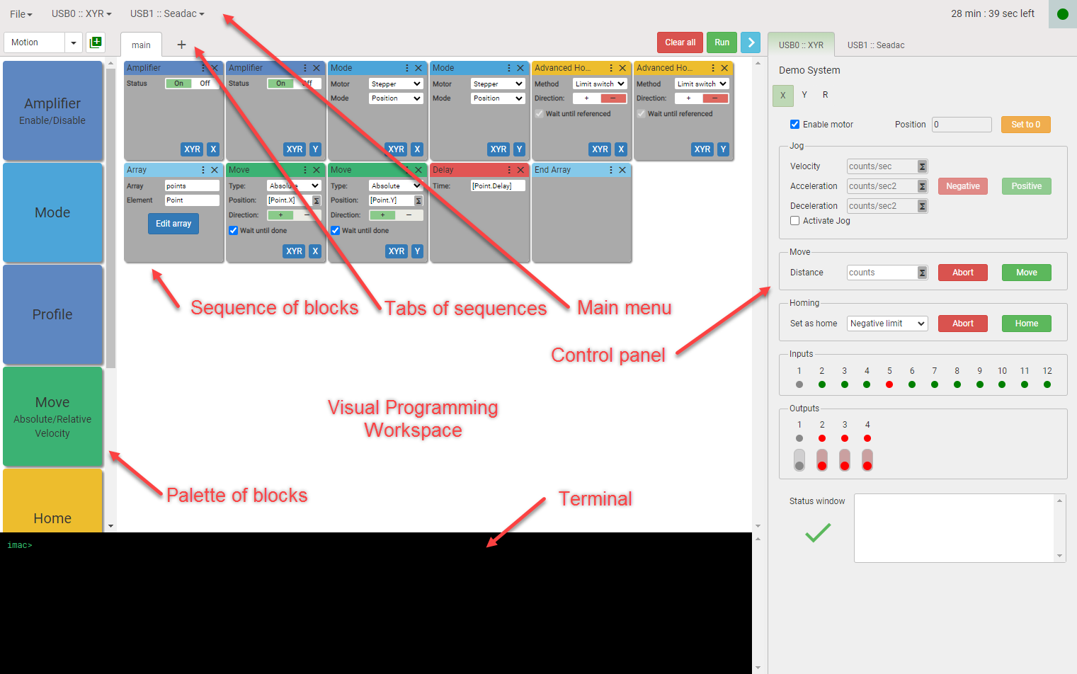 Visual Block Programming Environment