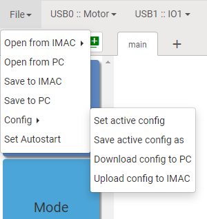 File drop-down menu 3