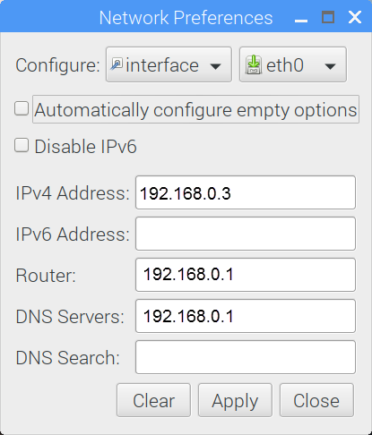 Wired Network Settings