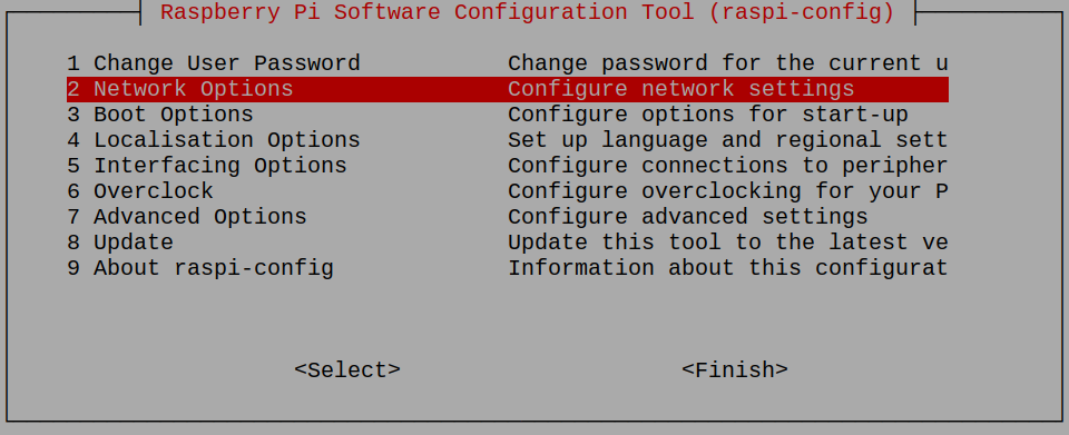 Raspi config