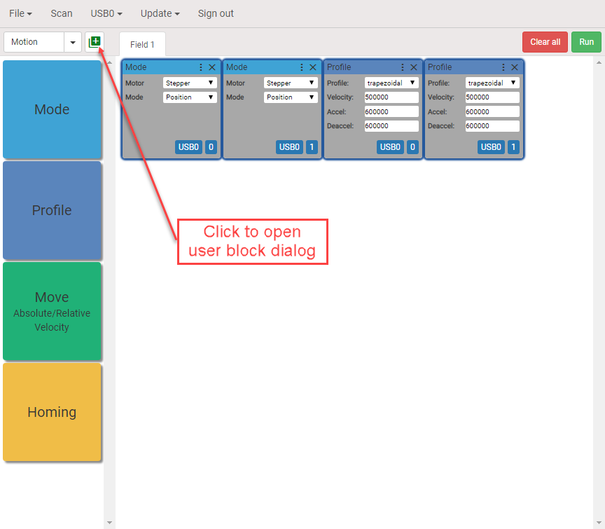 Selecting blocks